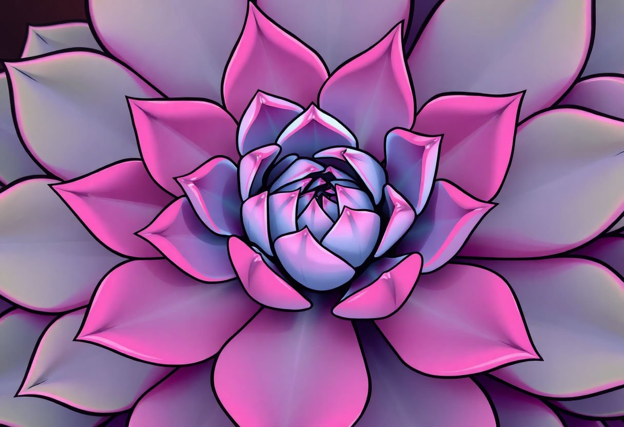 A close-up of a blooming succulent plant