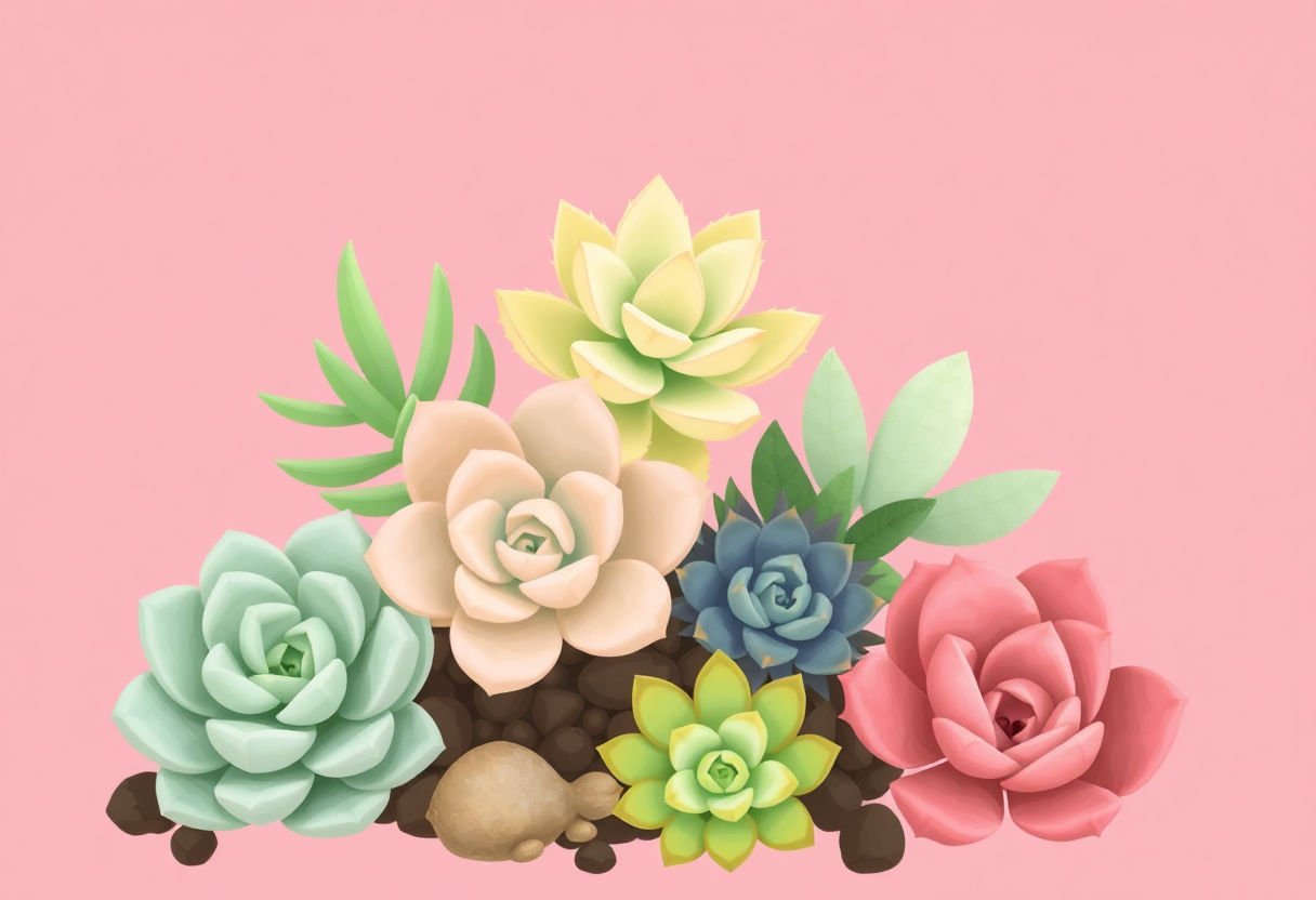 A creative arrangement of succulents.