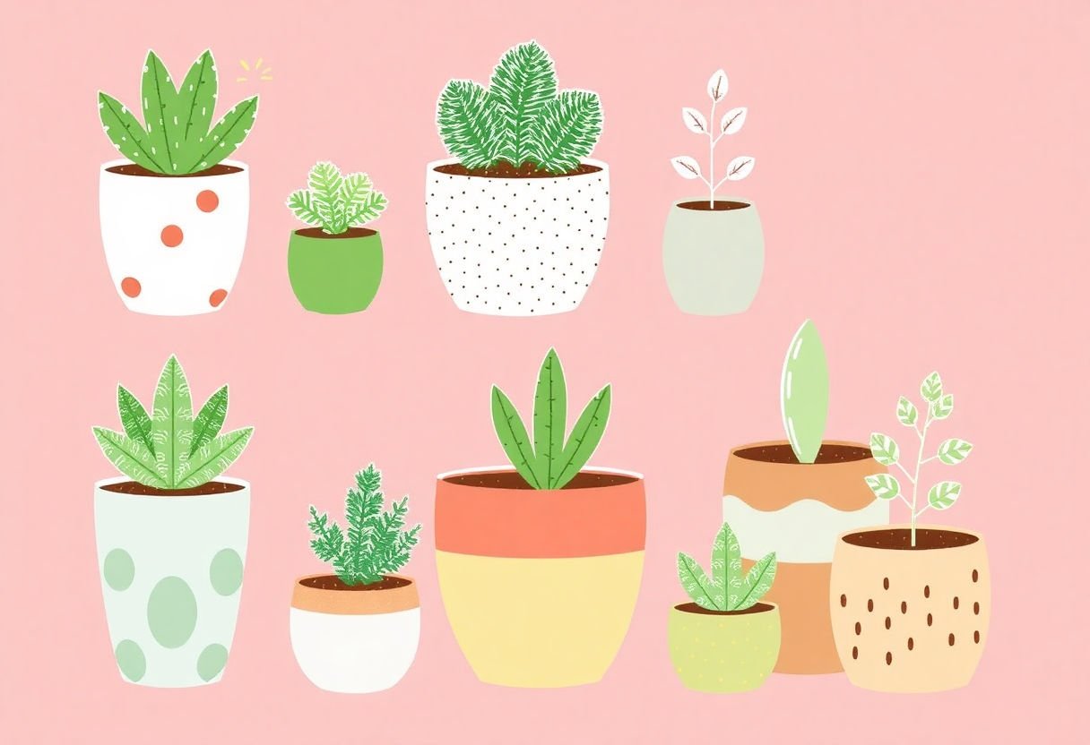 A variety of DIY succulent pots