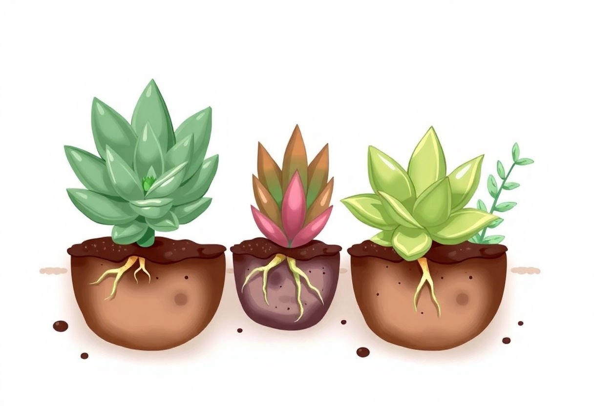 Propagation of succulents through cuttings