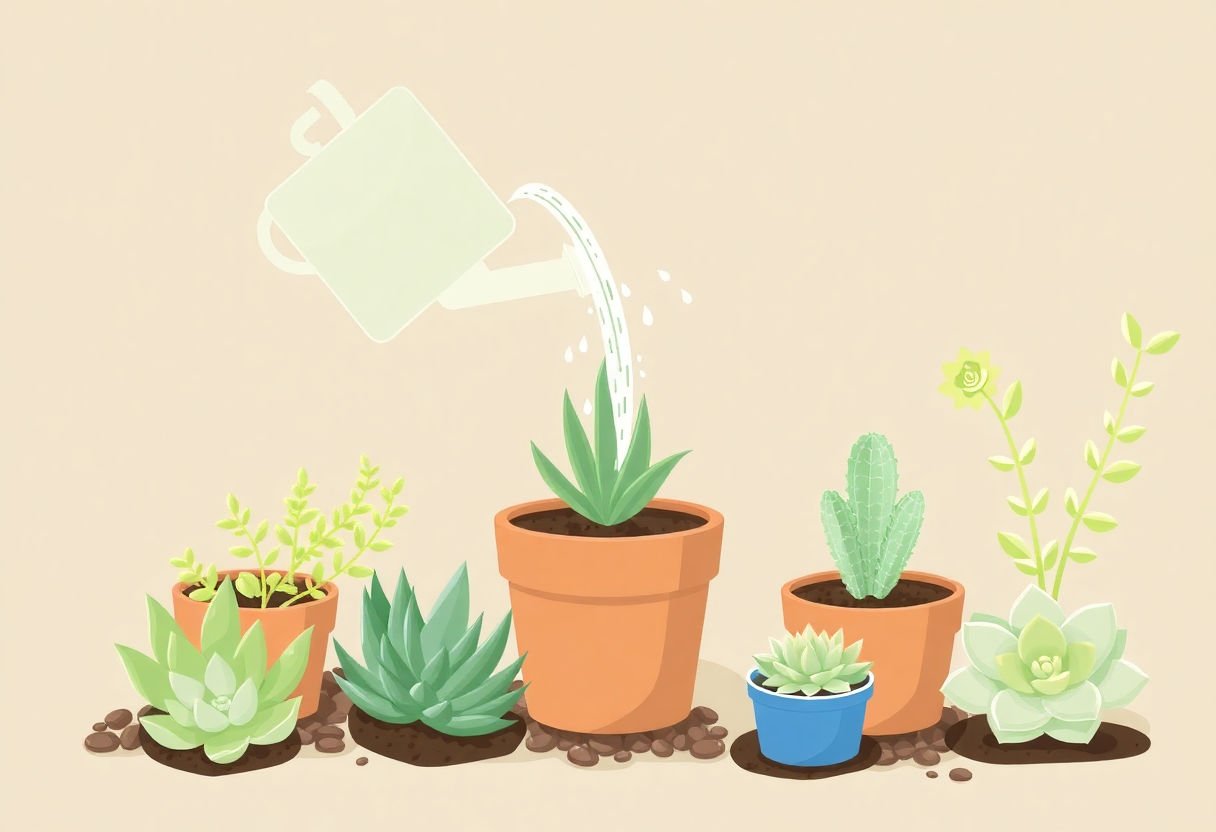 Watering schedule for succulents.