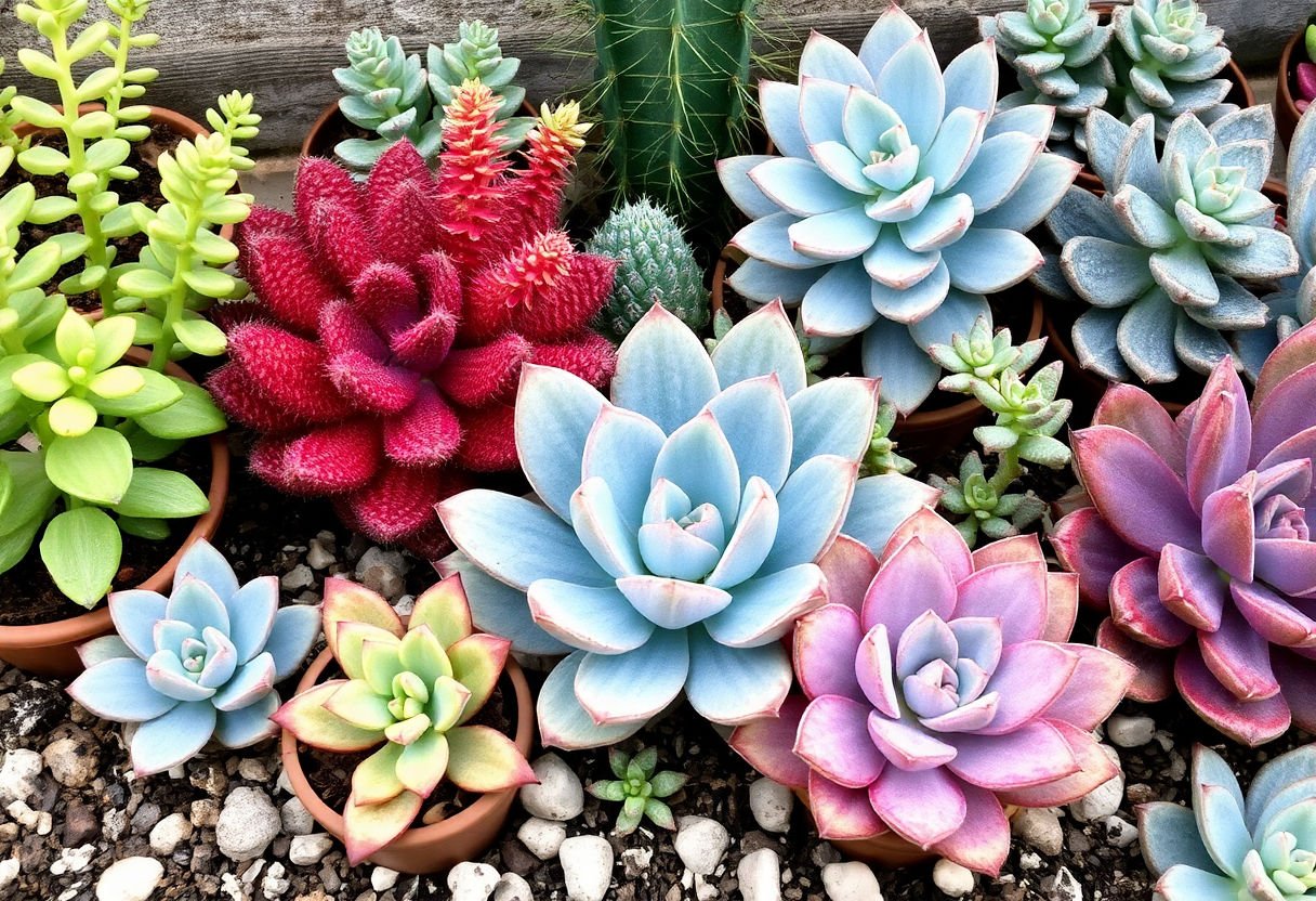 Succulents thriving in ideal cultivation zones