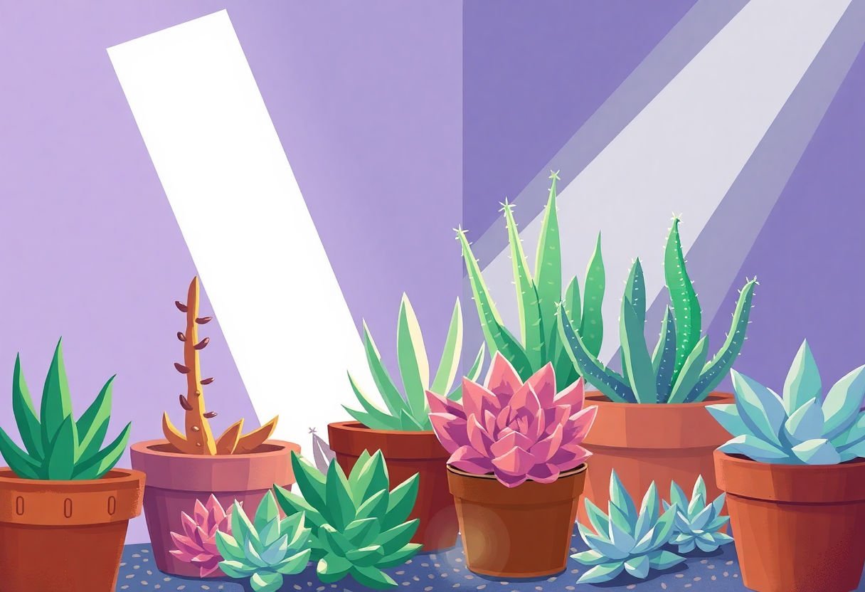 Succulents thriving in low light